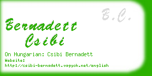 bernadett csibi business card